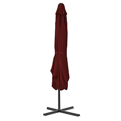 Avis Maison Chic Parasol Jardin | Parasol d'extérieur avec mat en acier Bordeaux 250x250x230 cm - GKD72439