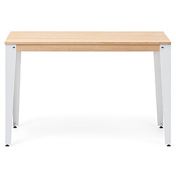 Ds Meubles Table Salle a Manger Lunds 80x120 BL-NA pas cher