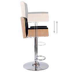 Acheter vidaXL Tabouret de bar Noir Similicuir