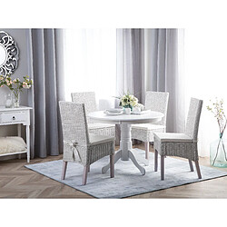 Beliani Table ronde 100 cm blanche AKRON