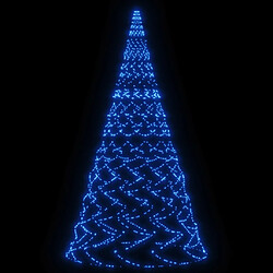 Avis vidaXL Sapin de Noël sur mât de drapeau 3000 LED Bleues 800 cm