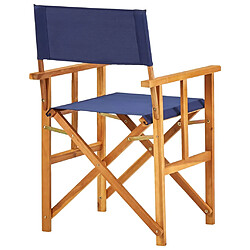 Acheter vidaXL Chaises de metteur en scène lot de 2 Bois massif d'acacia bleu