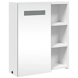 Acheter Maison Chic Armoire de salle de bain,Meuble de rangement,Meuble haut à miroir avec LED blanc 45x13x52 cm -GKD805422