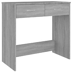 Maison Chic Bureau,Table de travail pour chambre Sonoma gris 80x40x75 cm Bois d'ingénierie -GKD45057