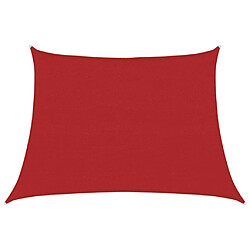 vidaXL Voile d'ombrage 160 g/m² Rouge 4/5x3 m PEHD