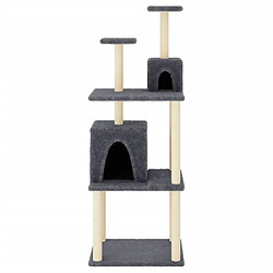 Avis Arbre à chat avec griffoirs,niche pour chat en sisal Gris foncé 167 cm -MN30065