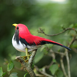 oiseau artificiel à plumes réaliste moineau maison jardin arbre décoration 17