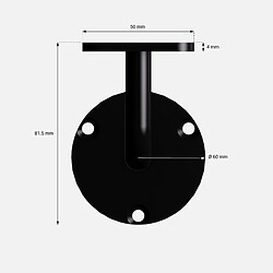 Avis Kordo Support fixation murale pour main courante bois (fixe)