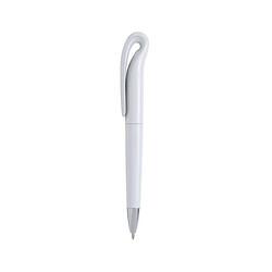 Acheter Totalcadeau Stylo bleu à plaque tournante design Couleur - Blanc pas cher