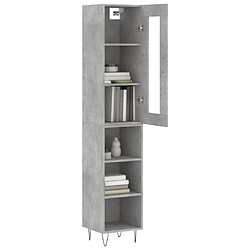 Avis Maison Chic Buffet,Meuble de Rangement,commode pour salon,Cuisine Gris béton 34,5x34x180 cm Bois d'ingénierie -MN72133