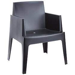 Alterego Chaise design 'PLEMO' noire en matière plastique PLEMO