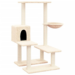 Arbre à chat avec griffoirs,niche pour chat en sisal Crème 94,5 cm -MN56713