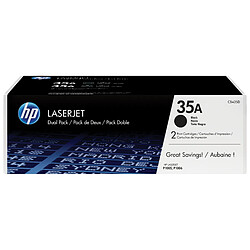 HP 35A 2-pack Black Original LaserJet Toner Cartridges toner cartridge HP 35A pack de 2 toners LaserJet noir authentiques