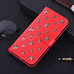 Flip Cover Wallet Card Coque de protection Support pour iPhone Xs Max 6.5inch rouge 