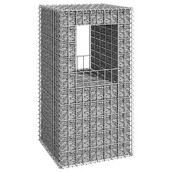 vidaXL Poteau à panier de gabion 50x50x100 cm Fer