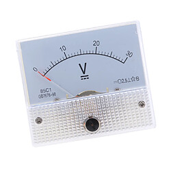 85c1 dc rectangle ampèremètre ampèremètre testeur analogique panneau voltmètre 0-30 v pas cher