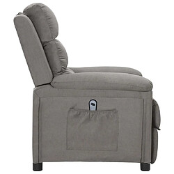 Avis vidaXL Fauteuil inclinable électrique Gris clair Tissu