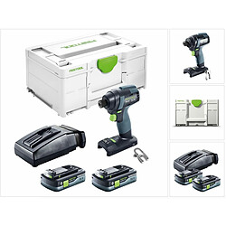 Festool Visseuse à chocs sansfil TID 18 HPC 18 V 2 batteries 4 Ah chargeur Systainer Sys3 