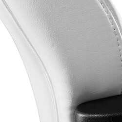 Tectake Fauteuil de direction nuque et assise rembourrées - blanc pas cher