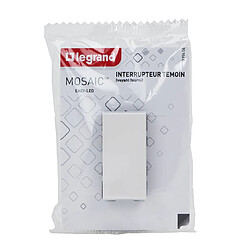 Legrand Interrupteur va-et-vient avec voyant Mosaic Easy-Led 10A 1 module à composer Mosaic - Blanc