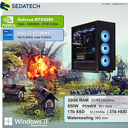 Sedatech PC Gamer Pro • Intel i7-13700KF • RTX4080 • 32 Go DDR5 • 1To SSD M.2 • 3To HDD • Windows 11