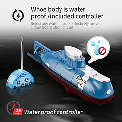 Universal RC Ship Mini Submarine Speed Remote 6 Canals Electric Simulation Model Pool Bathroom Bathroom Douche Jouets Cadeaux pour Enfants | RC Submarine(Bleu)