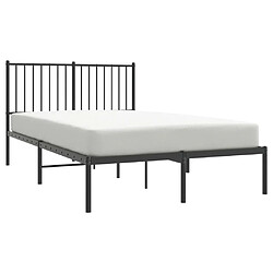 Avis Maison Chic Lit adulte - Cadre de lit métal avec tête de lit,Structure du lit Contemporain pour chambre noir 120x200 cm -MN93775