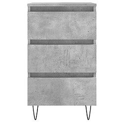 Acheter vidaXL Tables de chevet 2 pcs gris béton 40x35x69 cm bois d’ingénierie