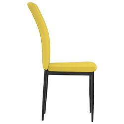 Maison Chic Lot de 4 Chaises à manger,Chaise pour cuisine Jaune moutarde Velours -MN14026 pas cher