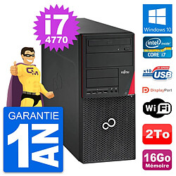 PC Tour Fujitsu Esprimo P720 Intel i7-4770 RAM 16Go Disque 2To Windows 10 Wifi - Occasion