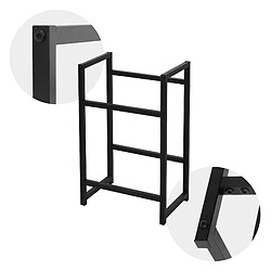 Avis Étagère pour caisses de boissons 2 caisses 47x31x75,5 cm Anthracite en métal ML-Design