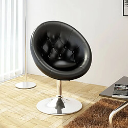 vidaXL Tabouret de bar Noir Similicuir 