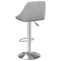 Acheter vidaXL Tabouret de bar Gris clair Velours