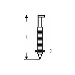 Bosch Lot de 2 500 clous en bande tête D 34° galvanisés L=90mm 2608200023