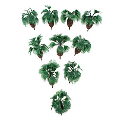 10x plastique palm tree modèle train chemin de fer miniature scène prop 6cm jouet de scène de rue de jardin de parc