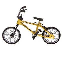 1:24 mini alliage doigt vélo vélo moulé sous pression modèle bureau gadget jouet jaune # 2