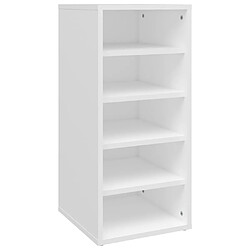 vidaXL Armoire à chaussures Blanc 31,5x35x70 cm Bois d'ingénierie