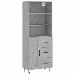 Maison Chic Buffet,Meuble de Rangement,commode pour salon,Cuisine Gris béton 69,5x34x180 cm Bois d'ingénierie -MN59623