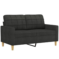 Avis Maison Chic Ensemble de canapés 2 pcs avec coussins, Canapé droit Sofa pour Salon Noir Tissu -GKD808308