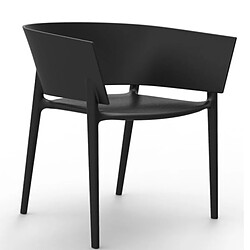 ACRILA Lot de 4 Chaises Vondom Design Africa Noir