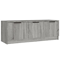 Maison Chic Meuble TV scandinave gris - Banc TV pour salon Sonoma 102x35x36,5 cm Bois d'ingénierie -MN17907