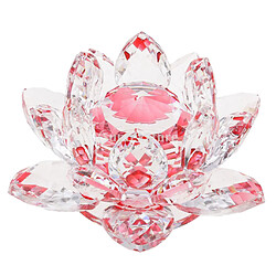 cristal lotus fleur artisanat presse-papiers verre lotus modèle rouge pas cher