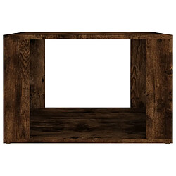 Acheter vidaXL Table de chevet Chêne fumé 57x55x36 cm Bois d'ingénierie