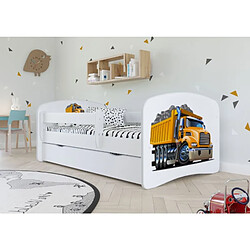 Lit babydreams 2 vert Camion tiroir et matelas inclus 160/80 