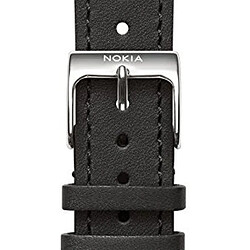 Diverse Nokia 4381647 Watch strap Cuir, Acier inoxydable Noir bracelet de montre