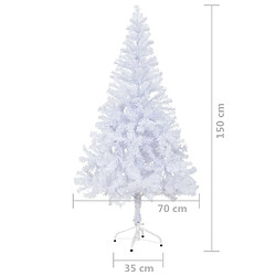 vidaXL Arbre de Noël artificiel pré-éclairé/boules 150 cm 380 branches pas cher