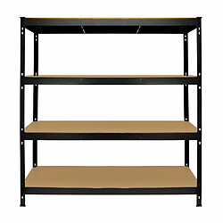 Monstershop Monster Racking Rayonnage robuste Q-Rax Monster à étagères pour garage, 360 kg/étagère, 160cm x 60cm x 160cm, Noir Rayonnage robuste Q-Rax Monster à étagères pour garage, 360 kg/étagère, 160cm x 60cm x 160cm, Noir