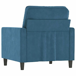 Maison Chic Fauteuil Relax pour salon | Fauteuil Bleu 60 cm Velours -GKD65519 pas cher