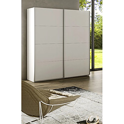 Alter Armoire à deux portes coulissantes, couleur blanche, 100 x 150 x 200 cm