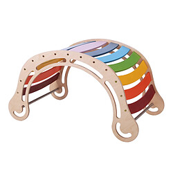 KateHaa Arche d'escalade XXL en bois aux couleurs de l'arc-en-ciel | Arche d'escalade intérieure / Structure d'escalade pour enfants | Jouets Montessori